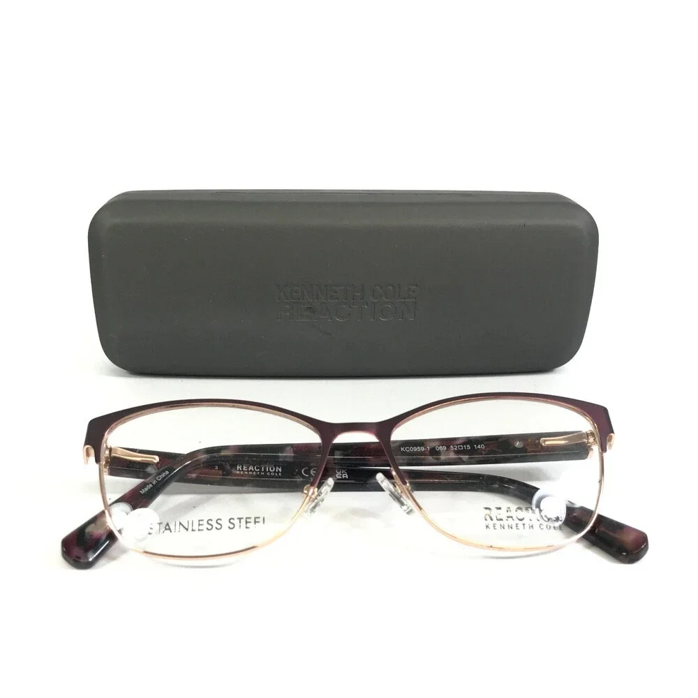 Reaction by Kenneth Cole Eyeglasses Frames KC0959-1 069 Brown Red 52-15-140